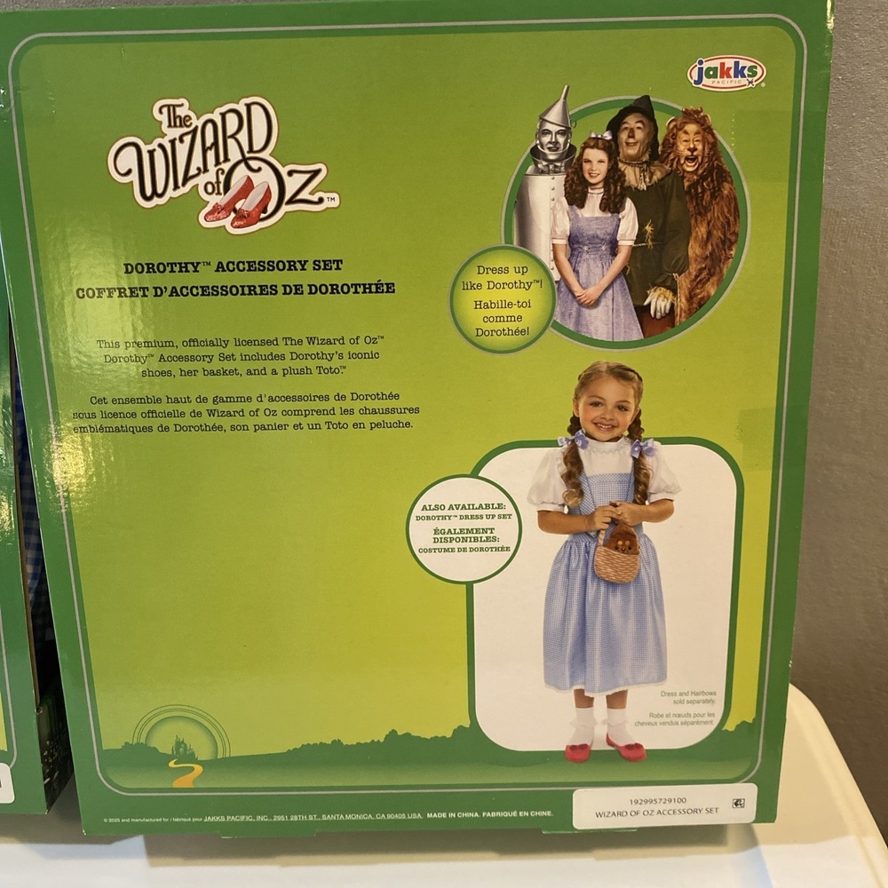 JAKKS PACIFIC THE WIZARD OF OZ: DOROTHY DRESS 4-6X & SHOES, TOTO, BASKET NWT - Picture 4 of 5